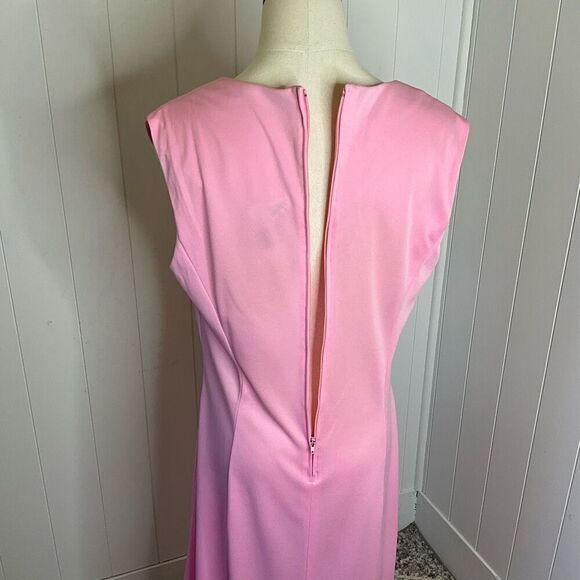 Montgomery Ward Womens Size 16 Sleeveless Nightie Gown Maxi Dress Pink Flowy - Picture 10 of 15